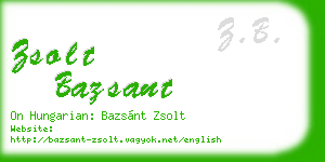 zsolt bazsant business card